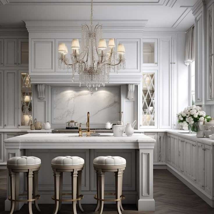 قیمت طراحی کابینت کلاسیک رنگ خور ساده