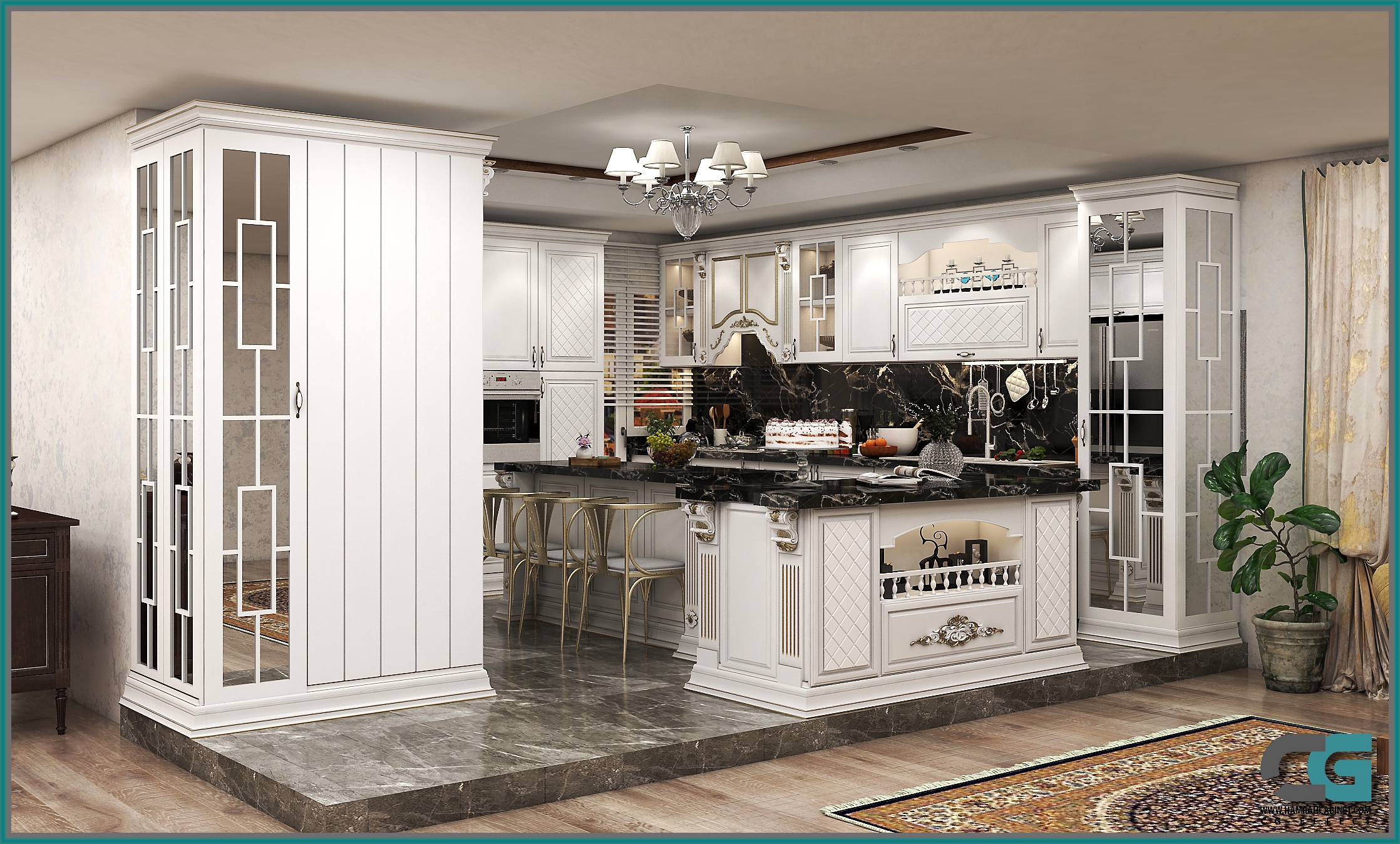 کابینت کلاسیک رنگخور 17